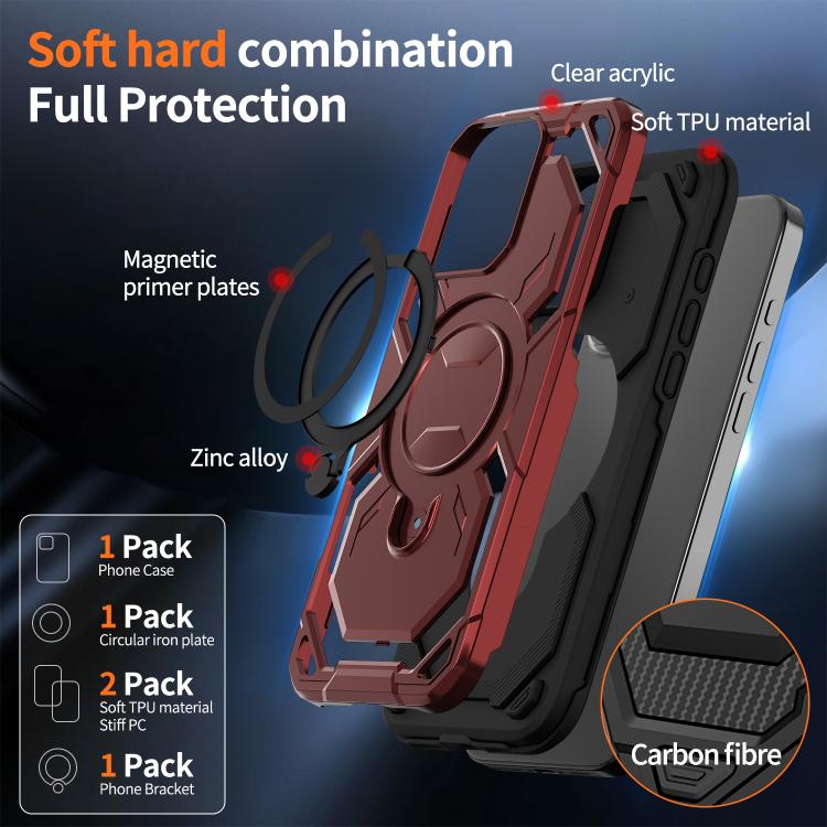 For iPhone 16 Pro Cooling MagSafe Holder Phone Case