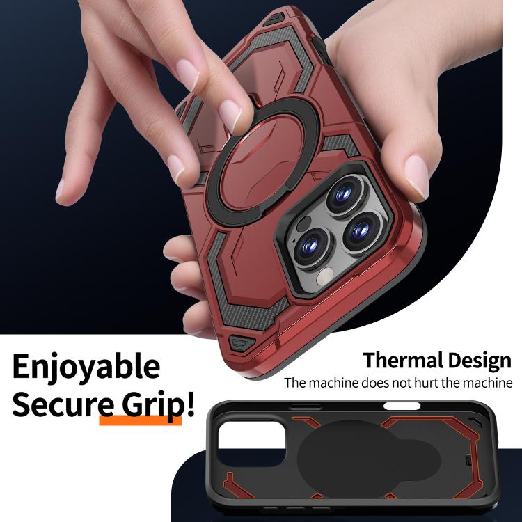 For iPhone 16 Pro Cooling MagSafe Holder Phone Case