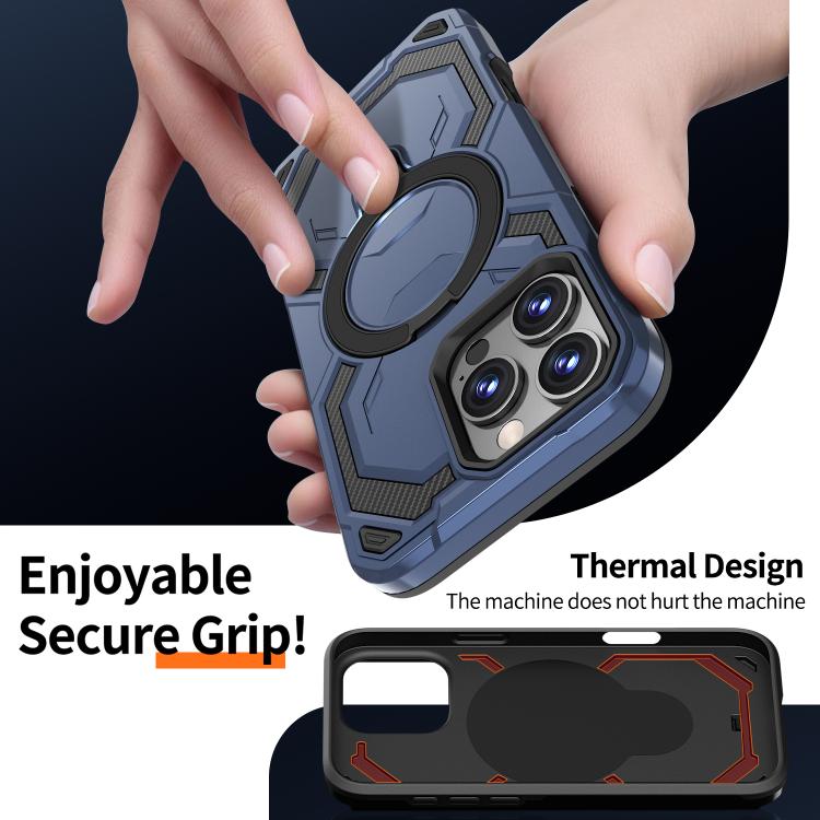 For iPhone 16 Pro Cooling MagSafe Holder Phone Case