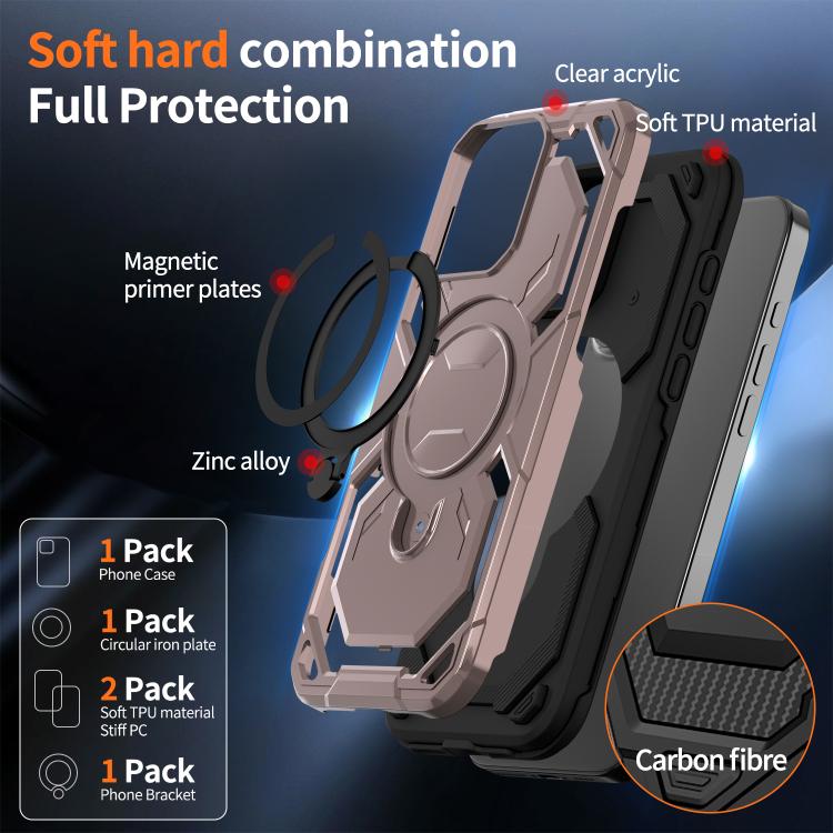 For iPhone 16 Pro Cooling MagSafe Holder Phone Case