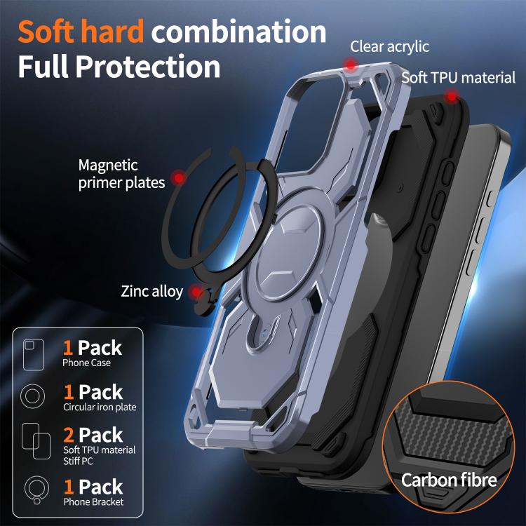 For iPhone 16 Pro Cooling MagSafe Holder Phone Case