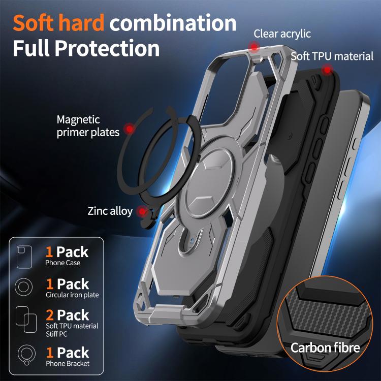 For iPhone 16 Pro Cooling MagSafe Holder Phone Case
