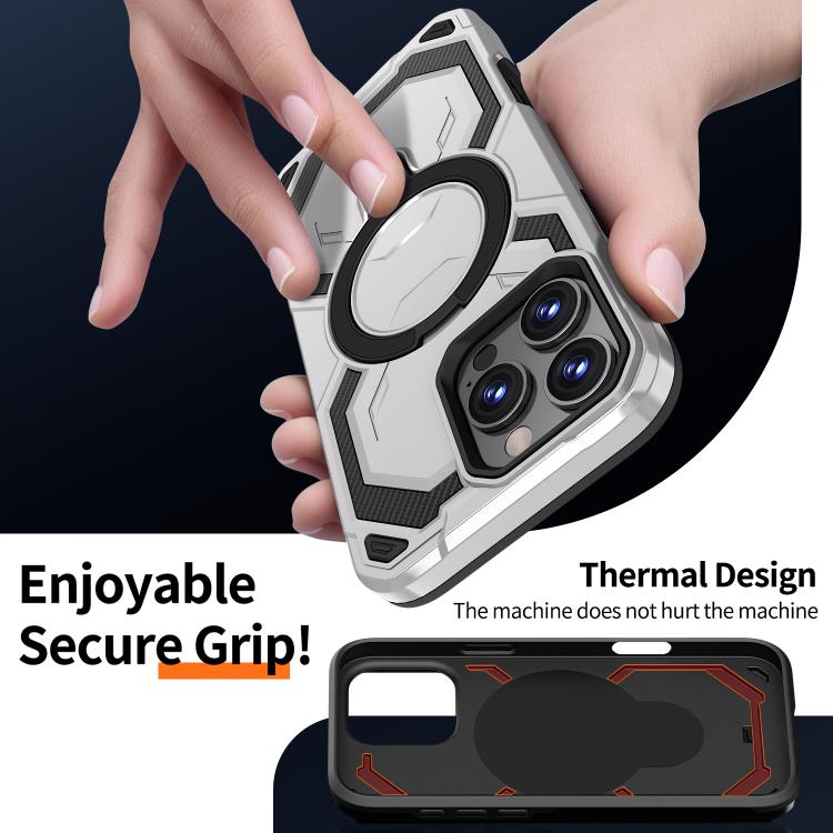 For iPhone 16 Pro Cooling MagSafe Holder Phone Case