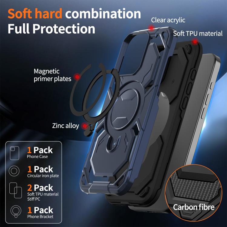 For iPhone 16 Pro Max Cooling MagSafe Holder Phone Case