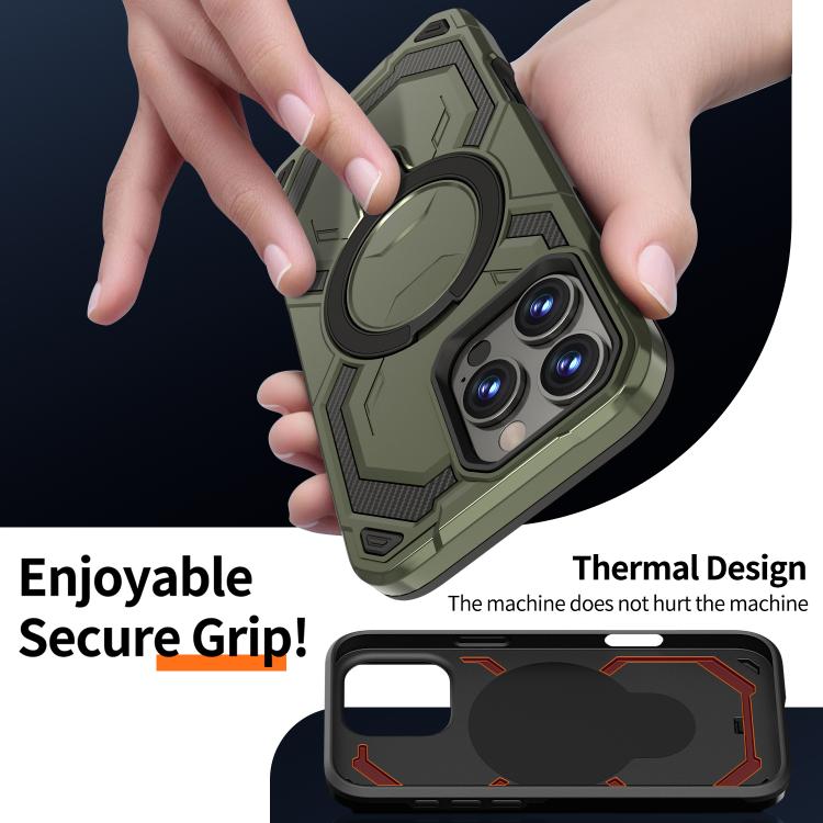 For iPhone 16 Pro Max Cooling MagSafe Holder Phone Case
