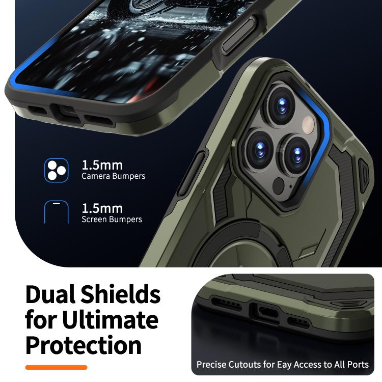 For iPhone 16 Pro Max Cooling MagSafe Holder Phone Case