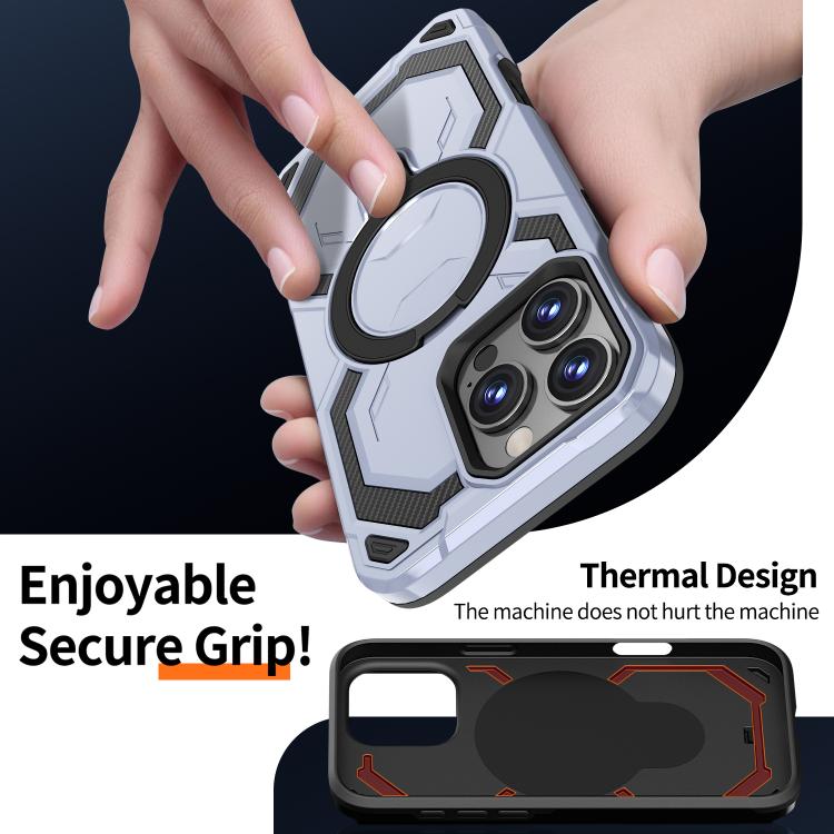 For iPhone 16 Pro Max Cooling MagSafe Holder Phone Case