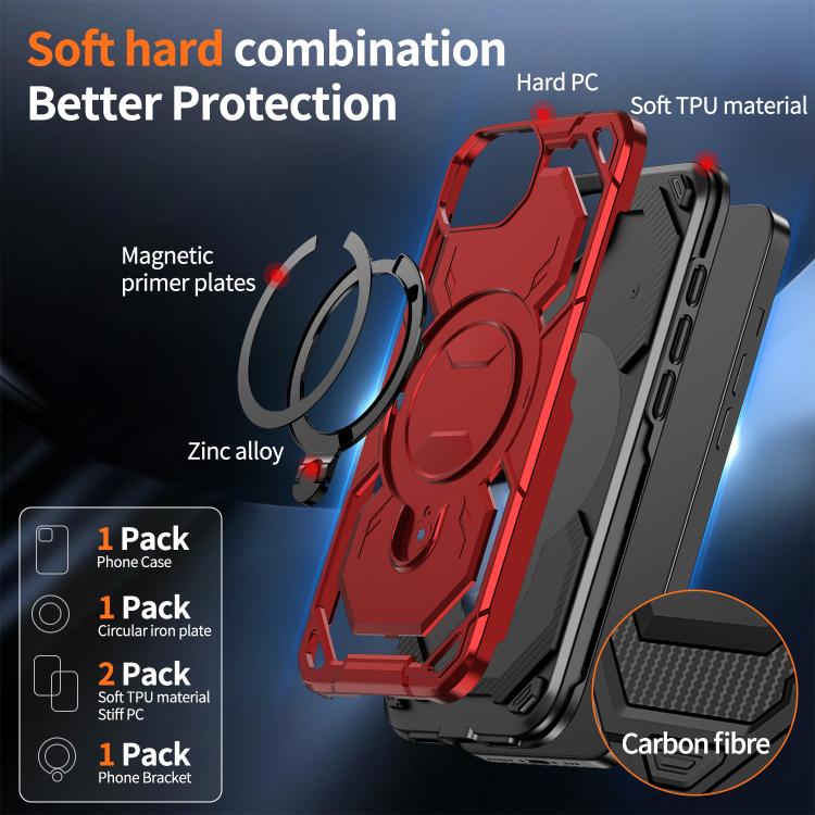 For iPhone 17e / 16e Cooling MagSafe Holder Phone Case