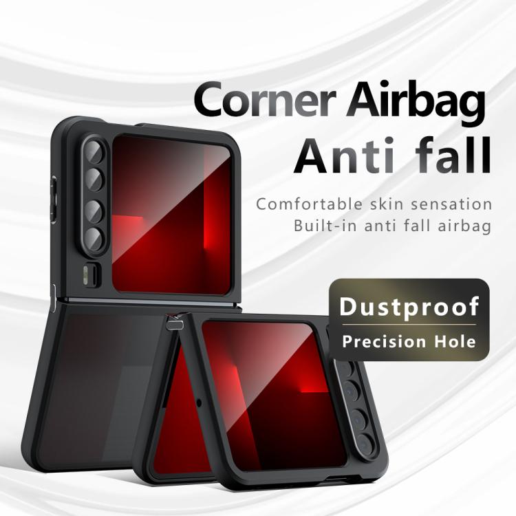 For Huawei Pura X Armor Precise Hole PC Hybrid TPU Phone Case - Transparent