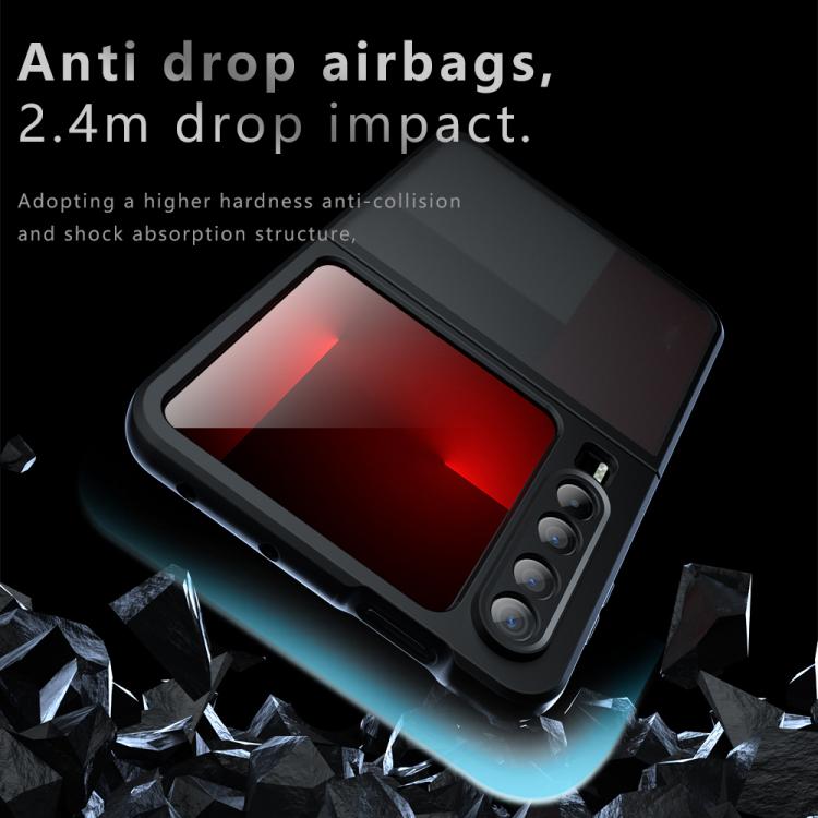 For Huawei Pura X Armor Precise Hole PC Hybrid TPU Phone Case - Transparent