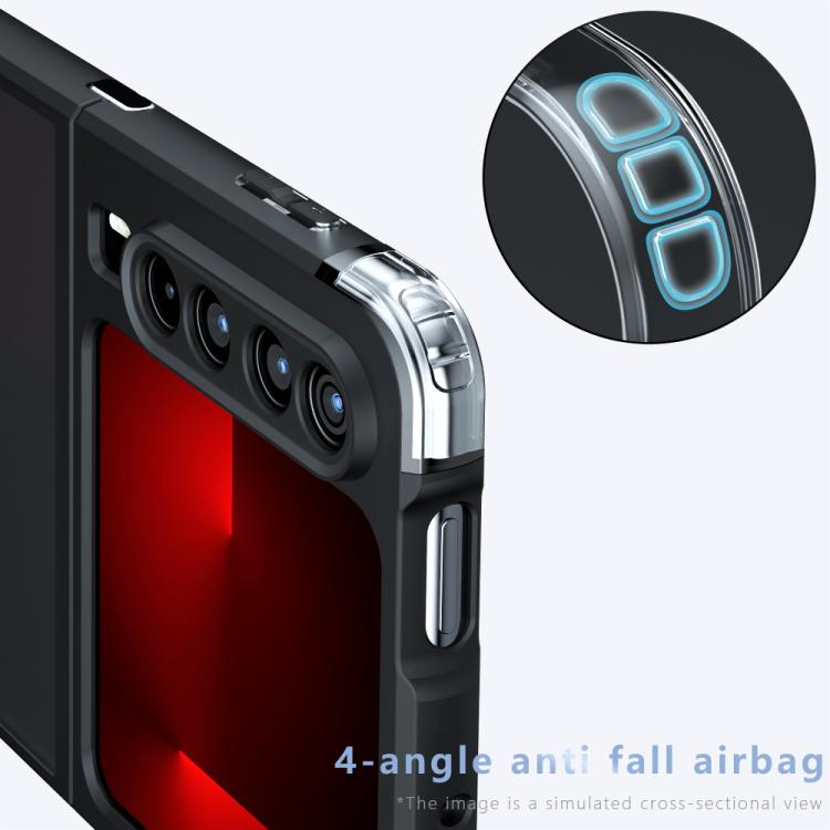 For Huawei Pura X Armor Precise Hole PC Hybrid TPU Phone Case - Transparent