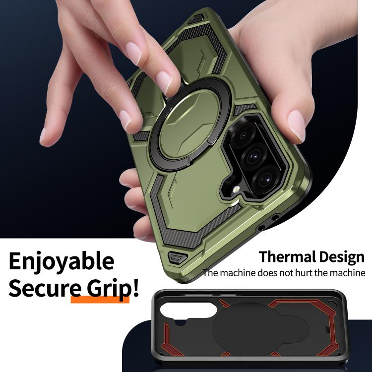 For Samsung Galaxy A36 5G Cooling MagSafe Holder Phone Case