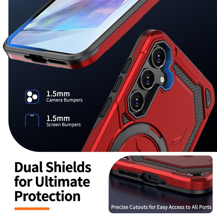 For Samsung Galaxy A55 5G Cooling MagSafe Holder Phone Case