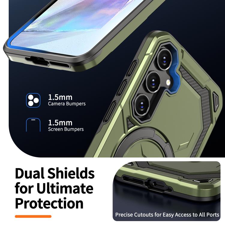 For Samsung Galaxy A55 5G Cooling MagSafe Holder Phone Case