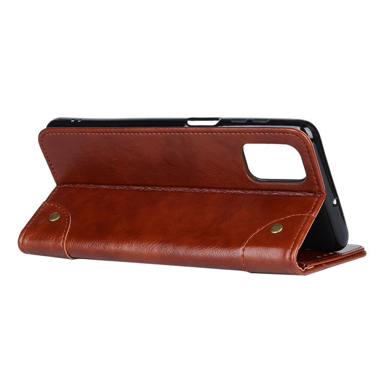 For Samsung Galaxy M51 (Side Fingerprint Version) Copper Buckle Nappa Texture Horizontal Flip Leather Case with Holder & Card Slots & Wallet