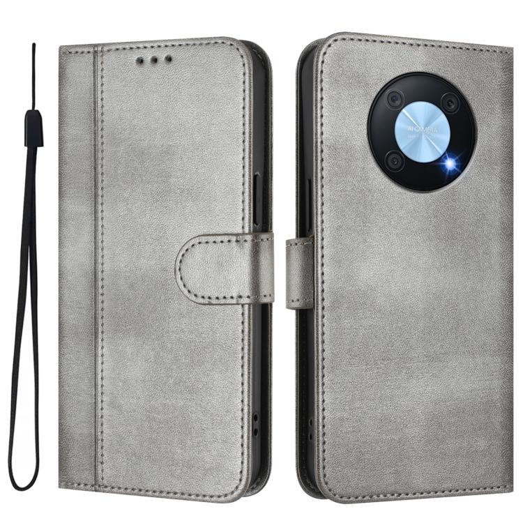 For Huawei Enjoy 50 Pro / Huawei Nova Y90 Line Splicing Buckle Retro Leather Phone Case