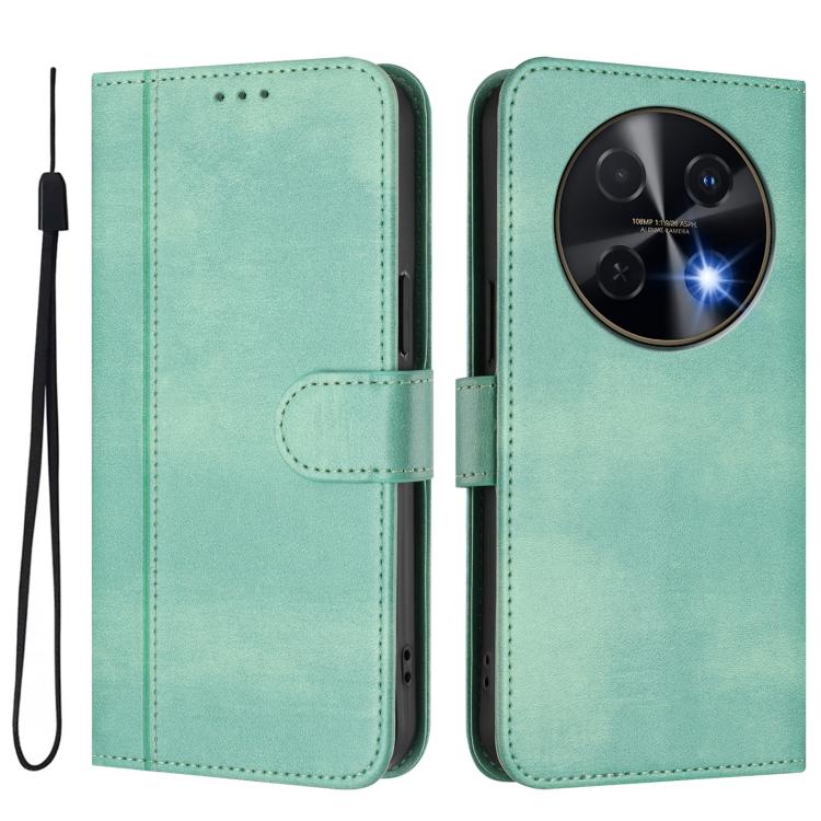For Huawei nova 12i Global Line Splicing Buckle Retro Leather Phone Case
