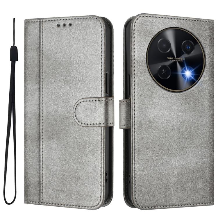 For Huawei nova 12i Global Line Splicing Buckle Retro Leather Phone Case