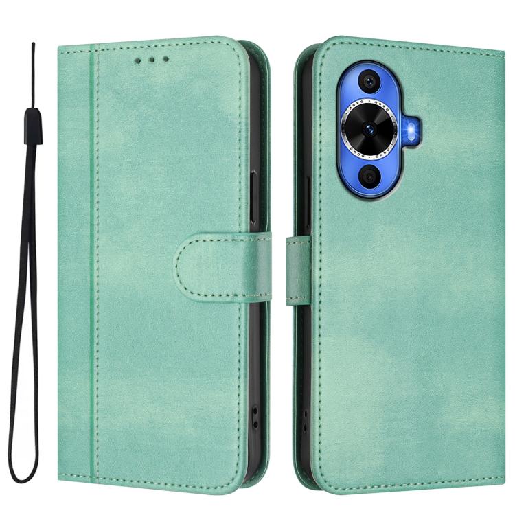 For Huawei Nova 12s Global Line Splicing Buckle Retro Leather Phone Case