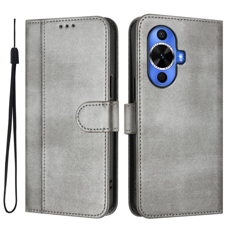For Huawei Nova 12s Global Line Splicing Buckle Retro Leather Phone Case