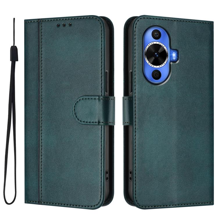 For Huawei Nova 12s Global Line Splicing Buckle Retro Leather Phone Case