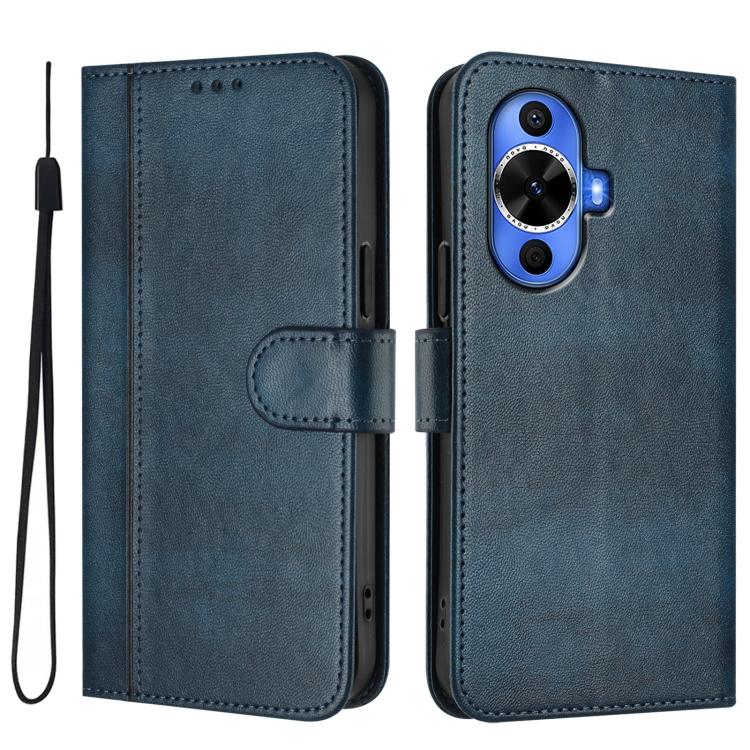 For Huawei Nova 12s Global Line Splicing Buckle Retro Leather Phone Case