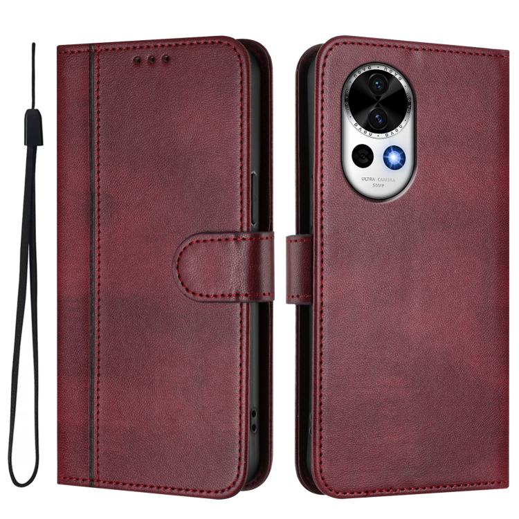 For Huawei Nova 13 / Nova 12 Line Splicing Buckle Retro Leather Phone Case