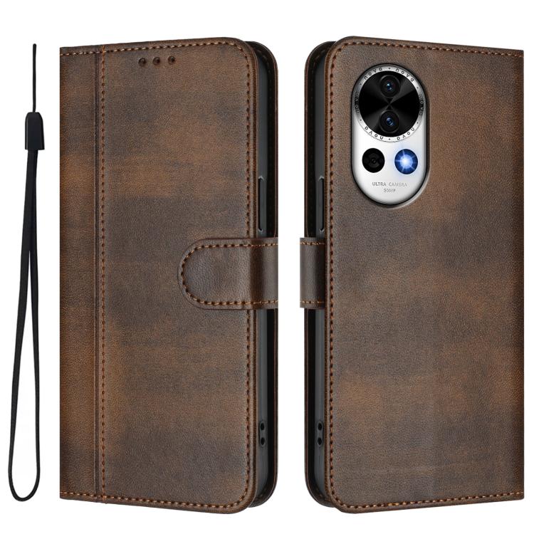 For Huawei Nova 13 / Nova 12 Line Splicing Buckle Retro Leather Phone Case