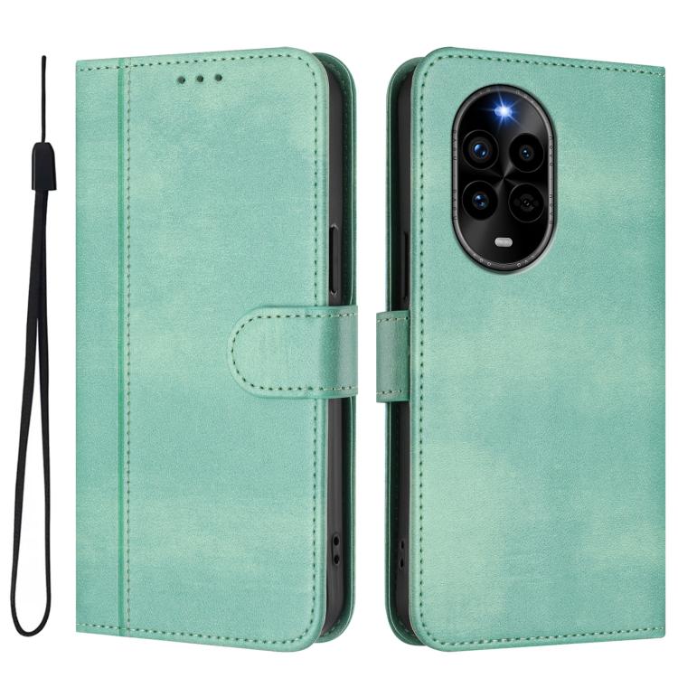 For Huawei Nova 13 Pro Line Splicing Buckle Retro Leather Phone Case