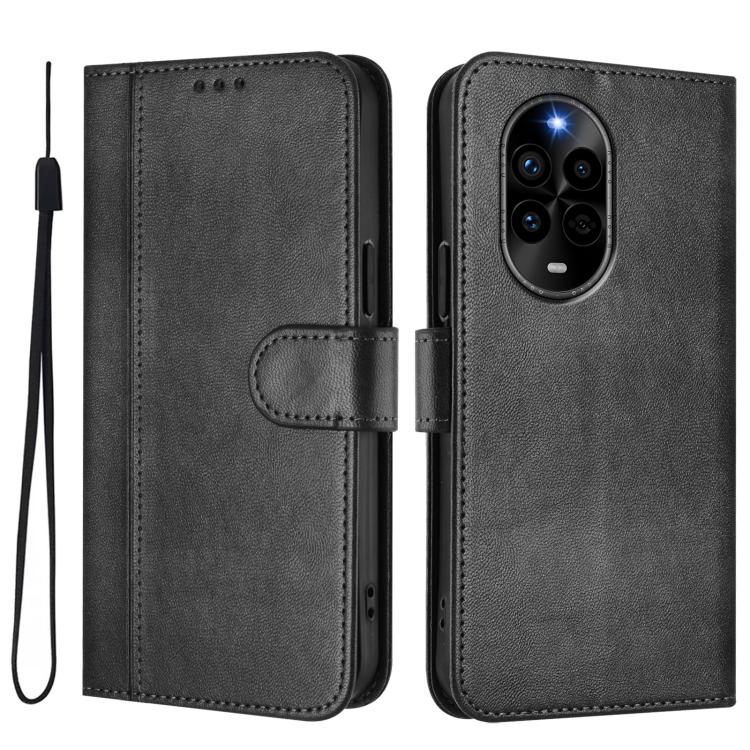 For Huawei Nova 13 Pro Line Splicing Buckle Retro Leather Phone Case
