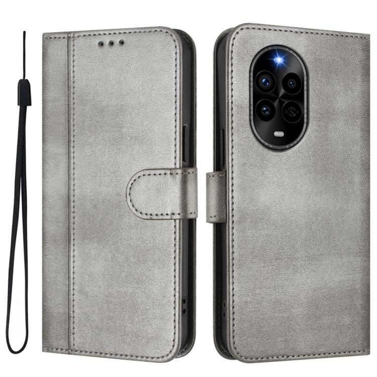 For Huawei Nova 13 Pro Line Splicing Buckle Retro Leather Phone Case