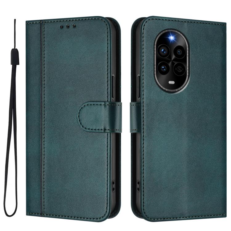 For Huawei Nova 13 Pro Line Splicing Buckle Retro Leather Phone Case