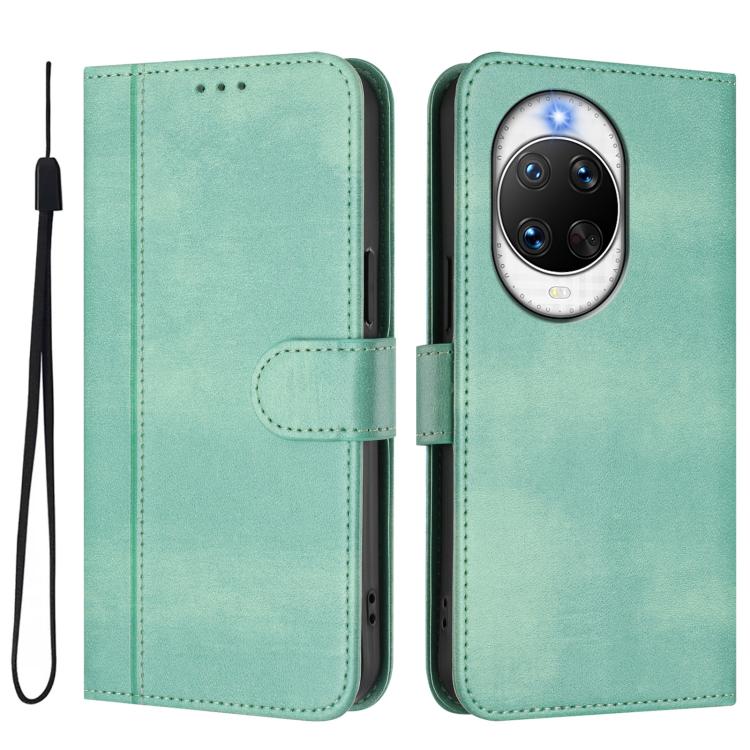 For Huawei nova 14 Ultra Line Splicing Buckle Retro Leather Phone Case