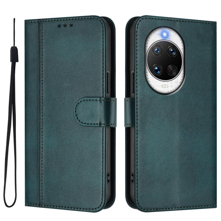 For Huawei nova 14 Ultra Line Splicing Buckle Retro Leather Phone Case