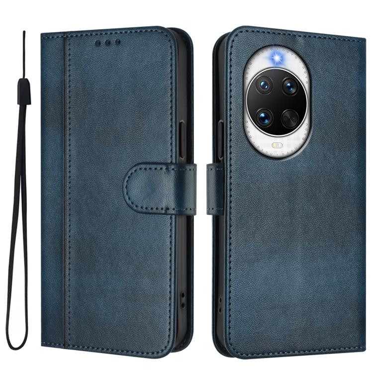 For Huawei nova 14 Ultra Line Splicing Buckle Retro Leather Phone Case