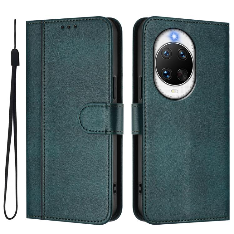 For Huawei nova 14 Pro Line Splicing Buckle Retro Leather Phone Case
