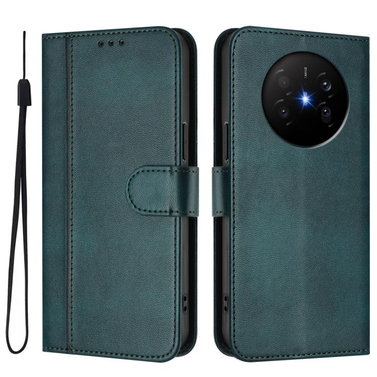 For Huawei Mate 70 Air 5G Line Splicing Buckle Retro Leather Phone Case