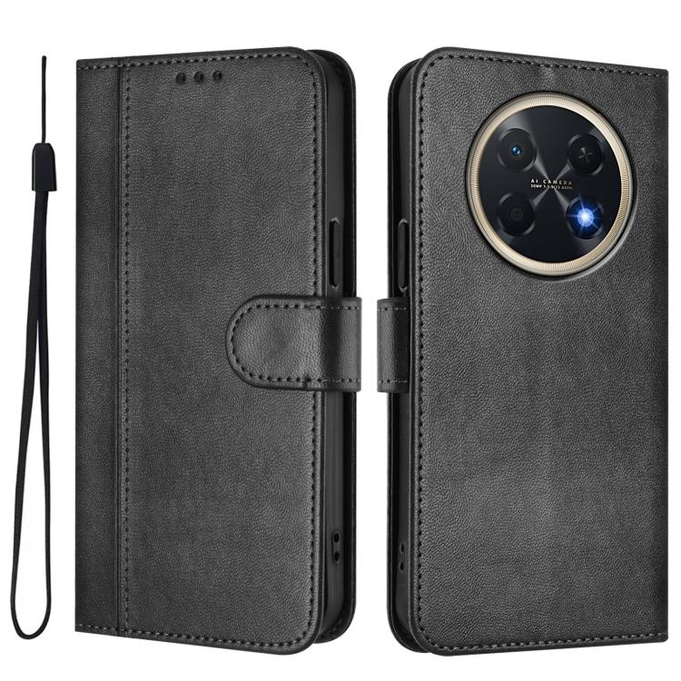 For Huawei Pura 90 Pro Max 5G Line Splicing Buckle Retro Leather Phone Case