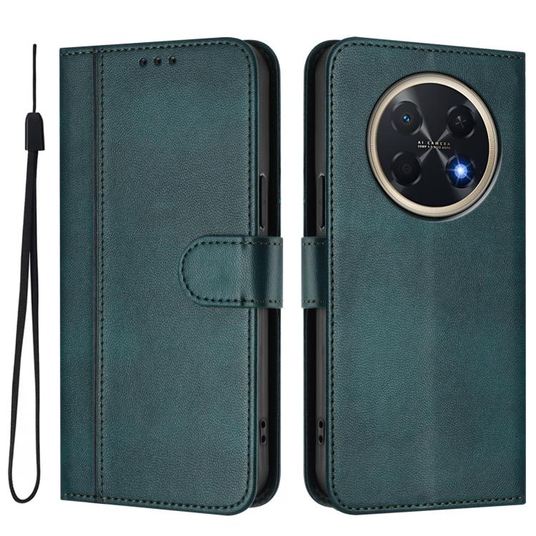 For Huawei Pura 90 Pro Max 5G Line Splicing Buckle Retro Leather Phone Case