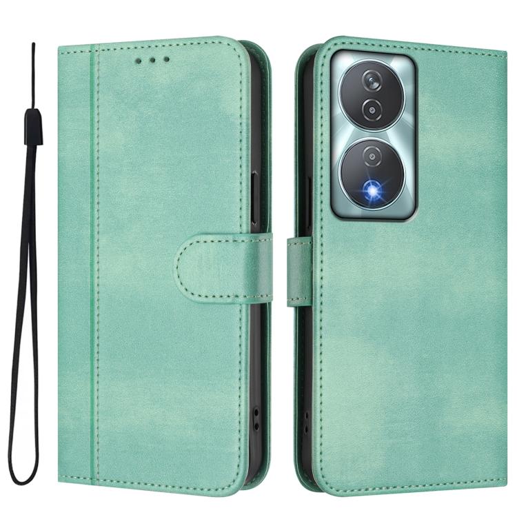 For Honor 90 Smart / X7b 4G / X7b 5G Global Line Splicing Buckle Retro Leather Phone Case