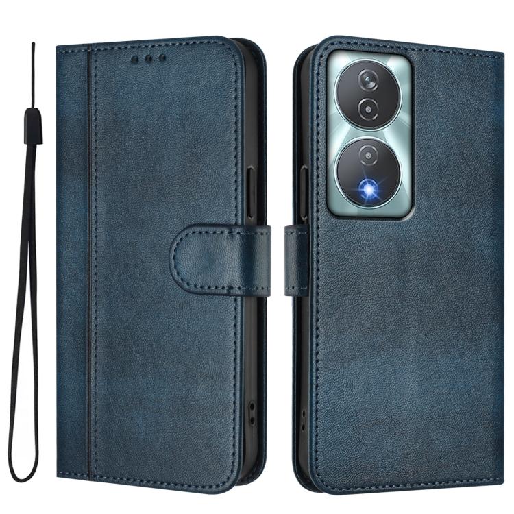 For Honor 90 Smart / X7b 4G / X7b 5G Global Line Splicing Buckle Retro Leather Phone Case