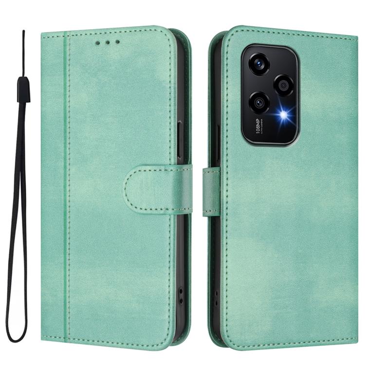 For Honor 200 Lite Global Line Splicing Buckle Retro Leather Phone Case