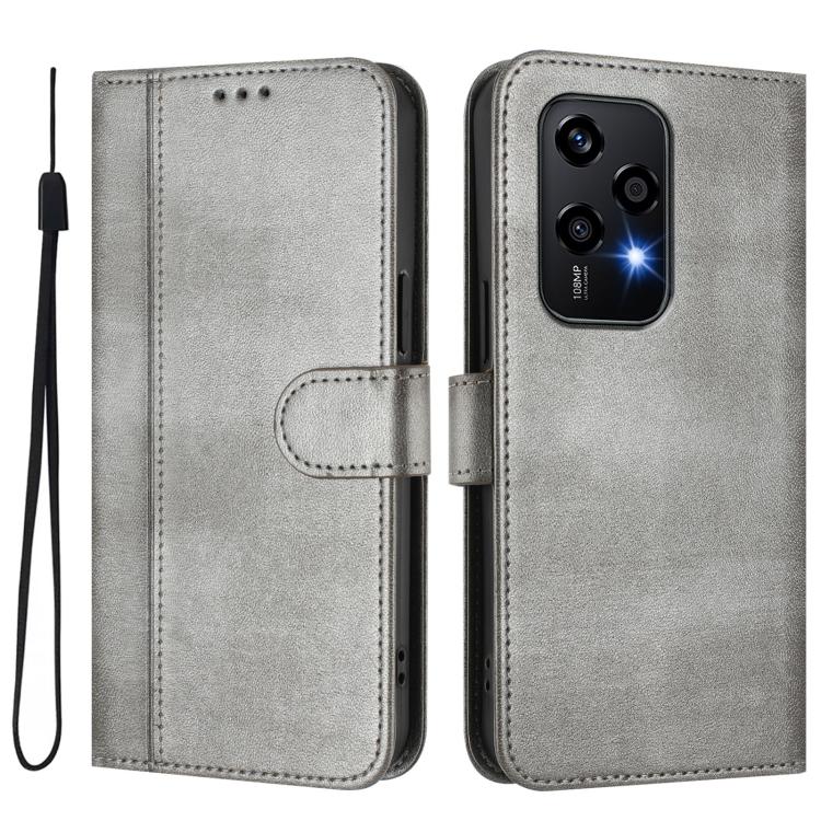 For Honor 200 Lite Global Line Splicing Buckle Retro Leather Phone Case