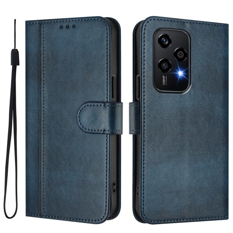 For Honor 200 Lite Global Line Splicing Buckle Retro Leather Phone Case