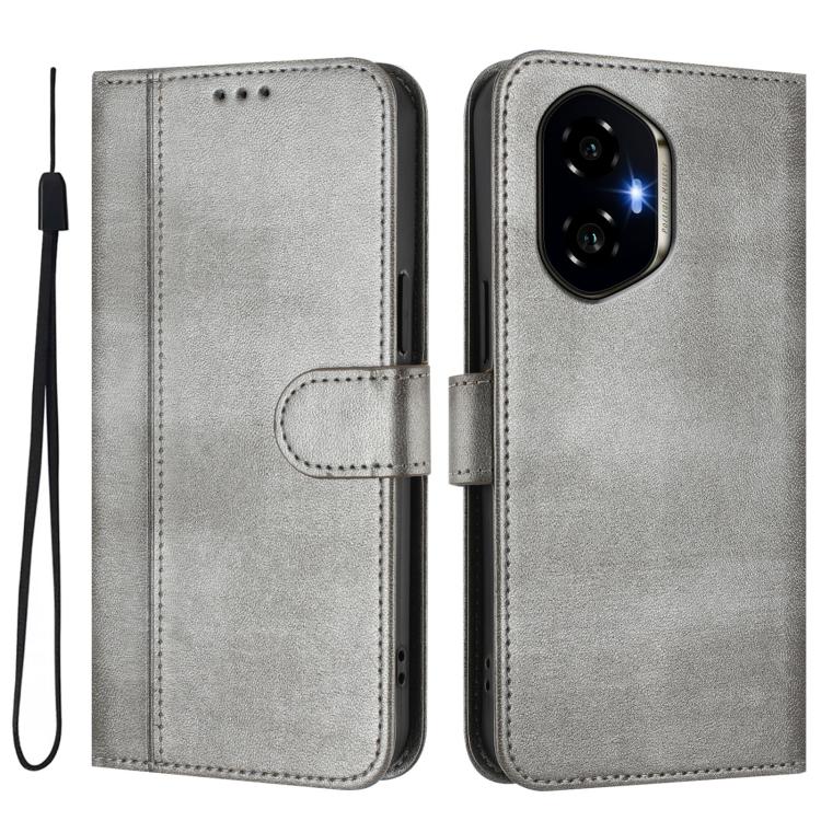 For Honor 300 Line Splicing Buckle Retro Leather Phone Case