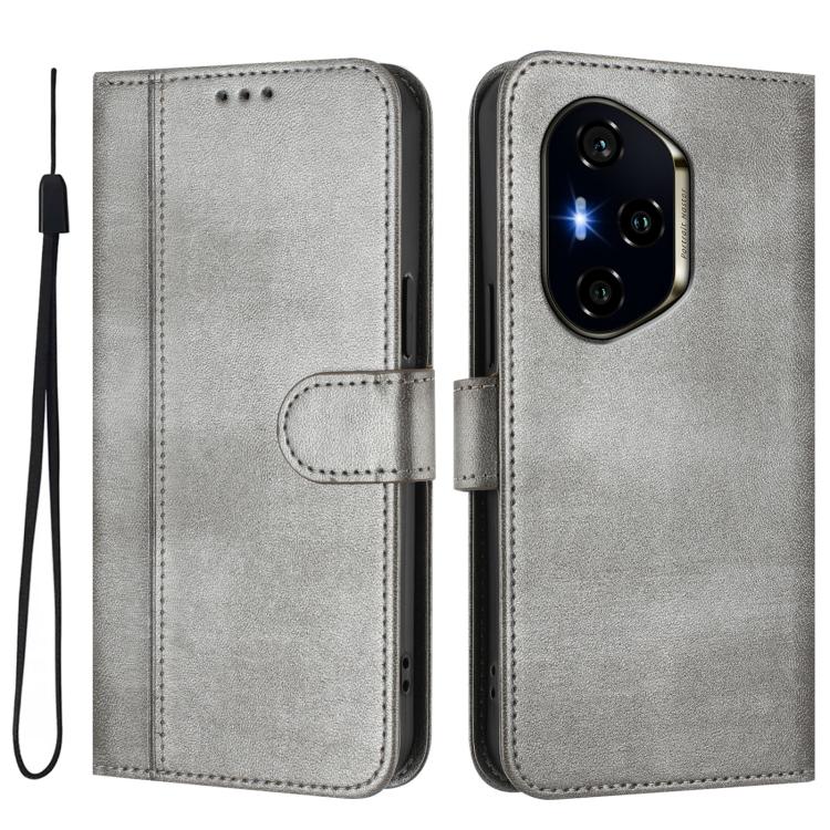 For Honor 400 Global 156.5mm Line Splicing Buckle Retro Leather Phone Case