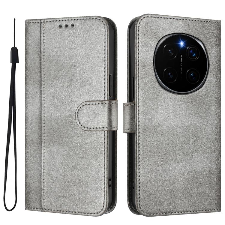 For Honor Magic7 Line Splicing Buckle Retro Leather Phone Case