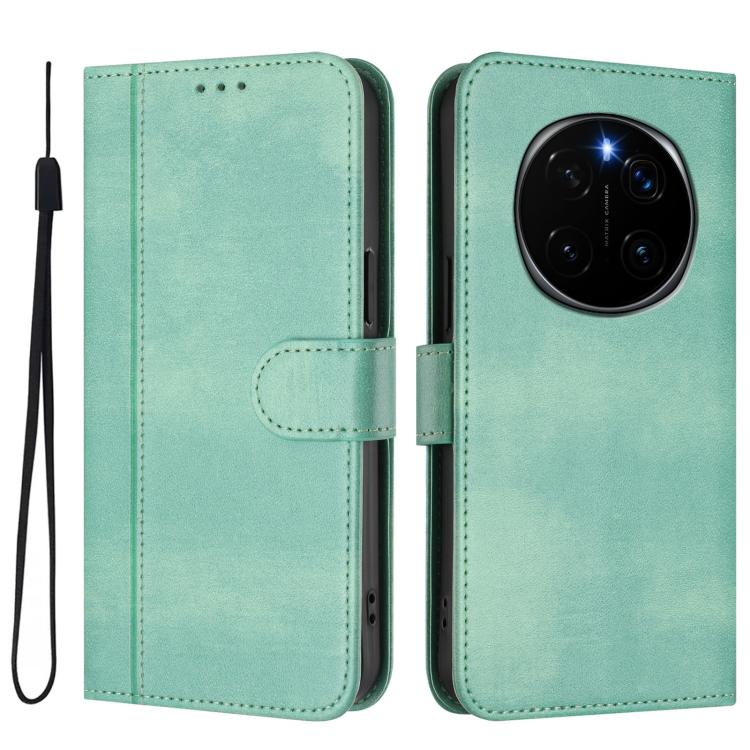 For Honor Magic7 Pro Line Splicing Buckle Retro Leather Phone Case