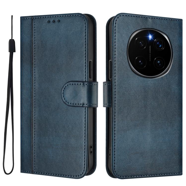 For Honor Magic7 Pro Line Splicing Buckle Retro Leather Phone Case
