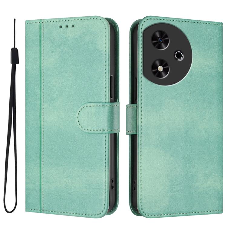 For Honor Play 50 Line Splicing Buckle Retro Leather Phone Case